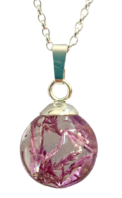 Shetland Seaweed Pendant | Pink