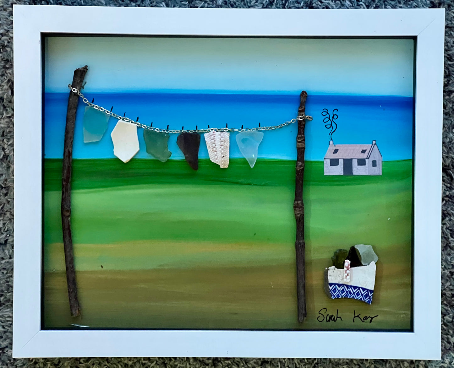 Beach Treasure Washing Line Artwork