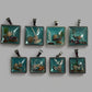 Sea blue beach treasure pendants.