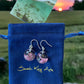 Shetland Seaweed Drop Earrings | Pink