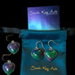 Aurora Borealis Love Heart Resin Earrings