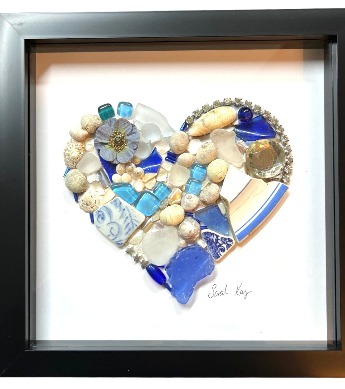 Large heart Mosaic | Blues