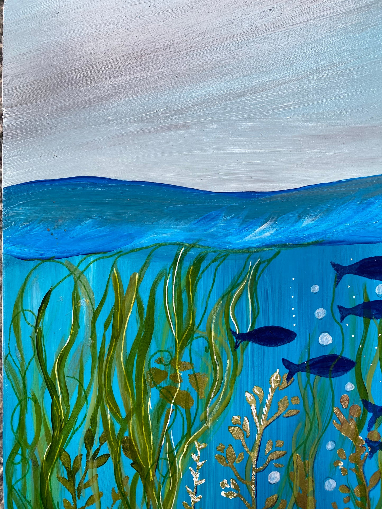 Shoal painting, Underwater.