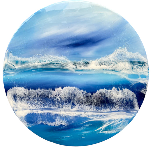 Realistic Seascape Shetland  | Circle 50 cm