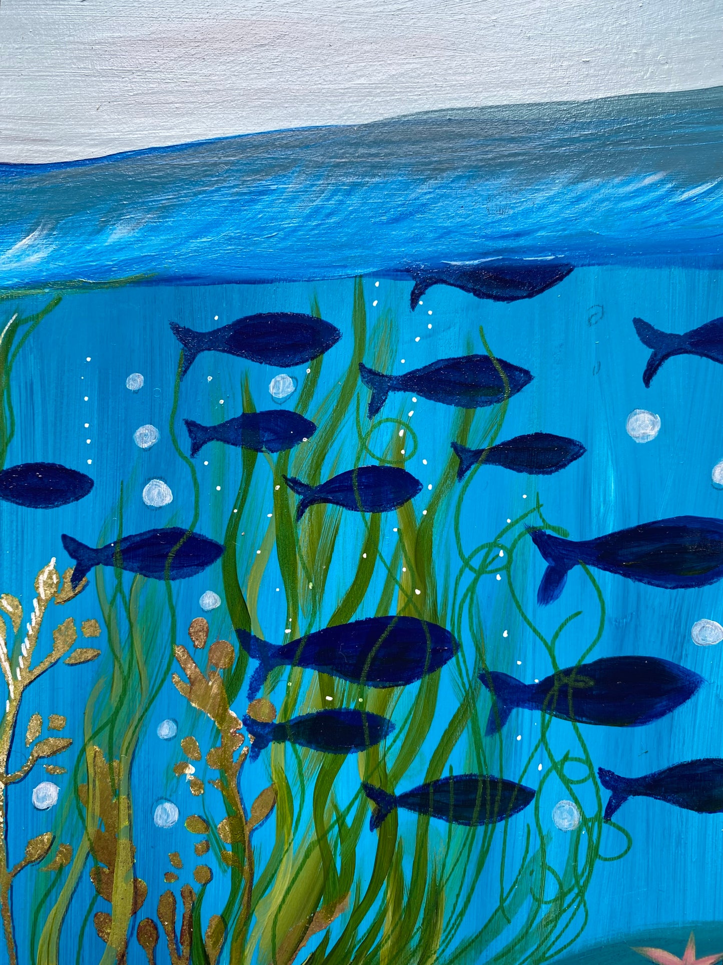 Shoal painting, Underwater.