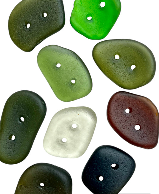 Large Single Sea glass button.