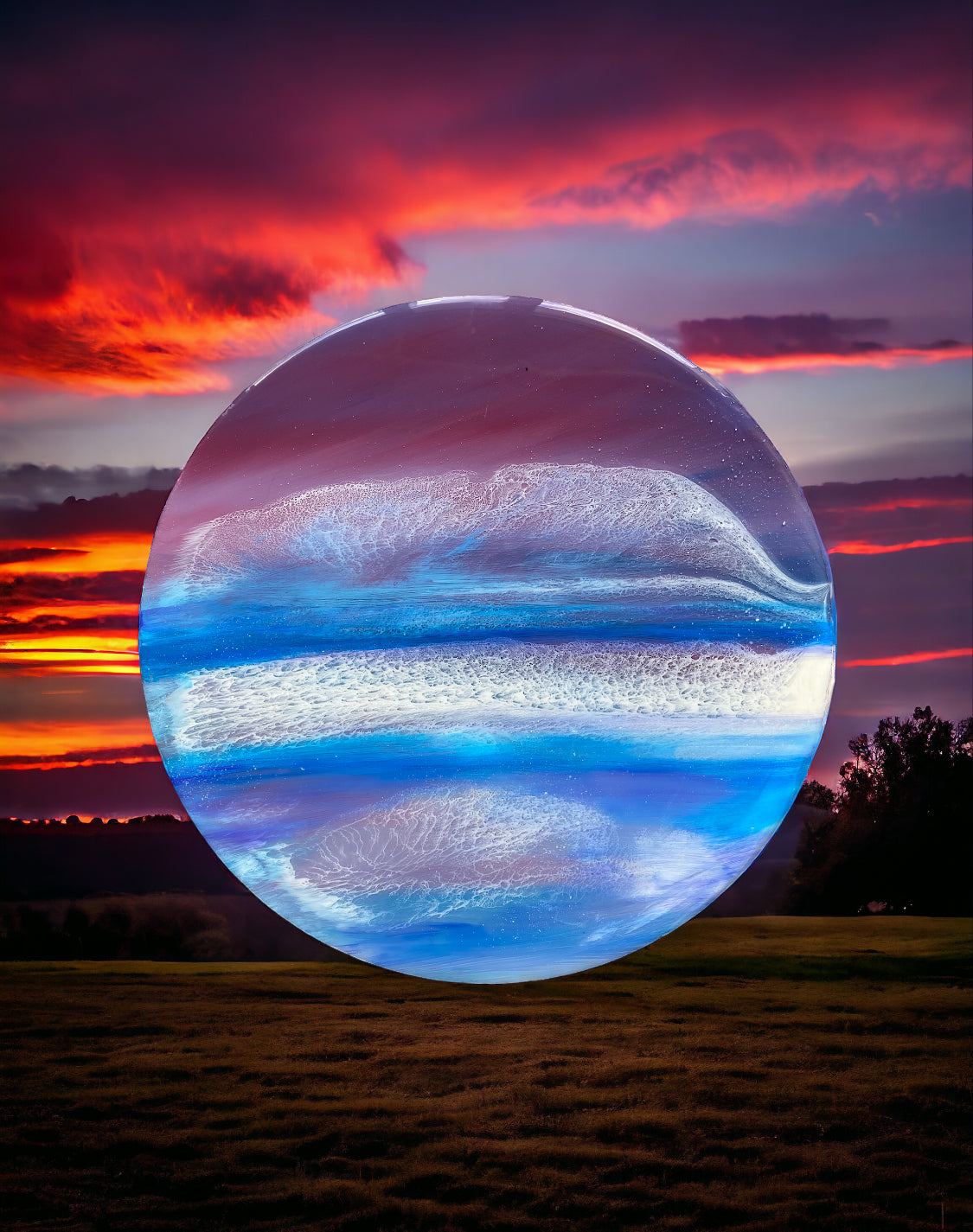 Resin Sunset Collection | Circle 30 cms