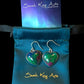 Aurora Borealis Love Heart Resin Earrings