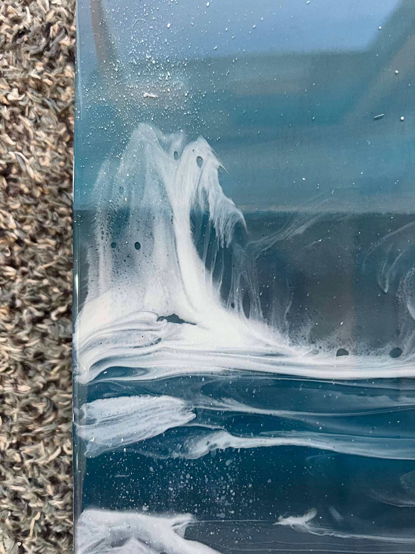 Natural Seascape Resin Artwork | Square