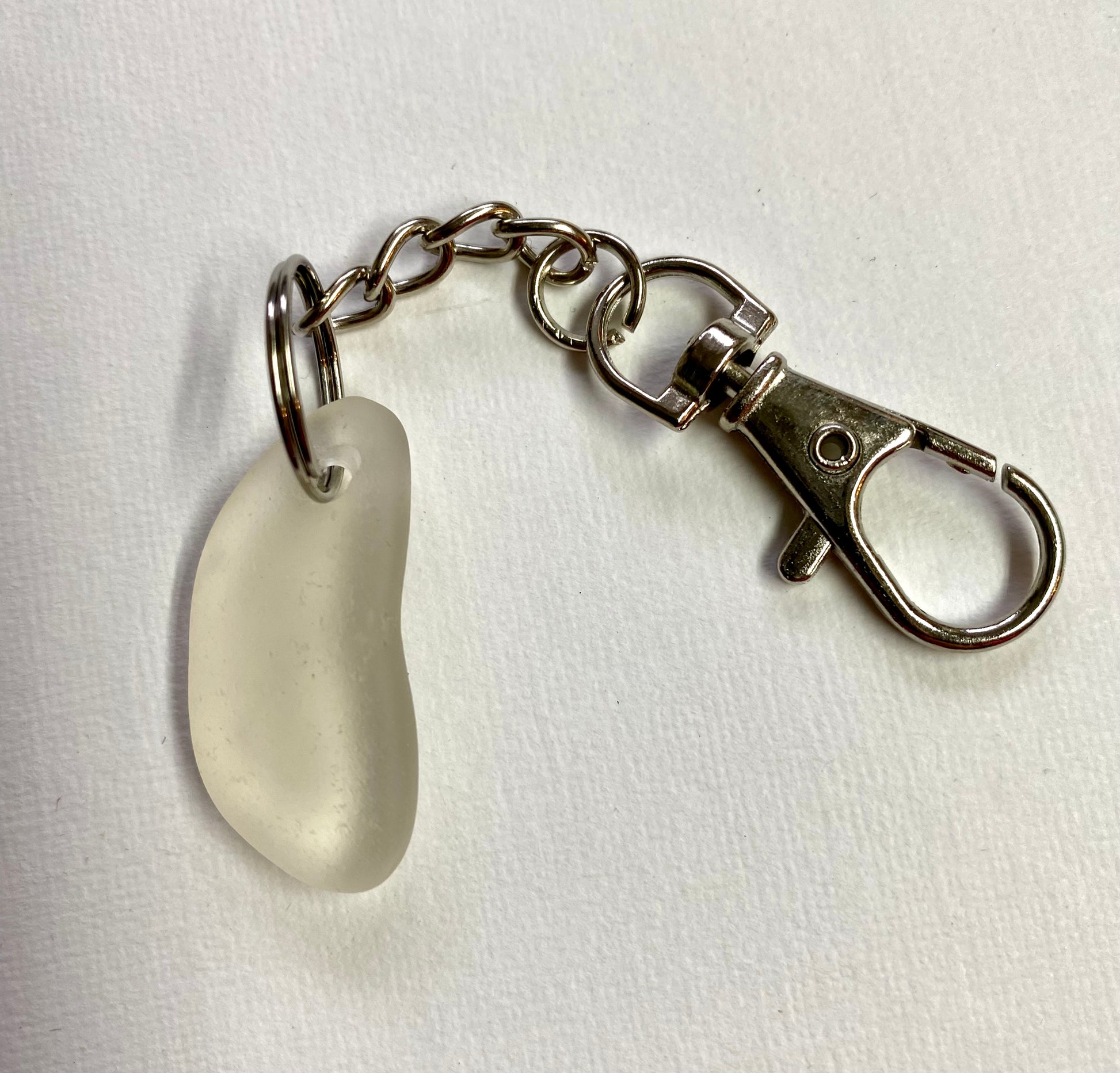 Sterling Silver Large Kidney Bean Key Ring