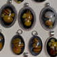 Sunset beach pendants. Yellow shells from the island of Whalsay.